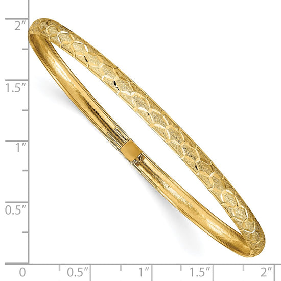 Gold Textured Slip-on Bangles