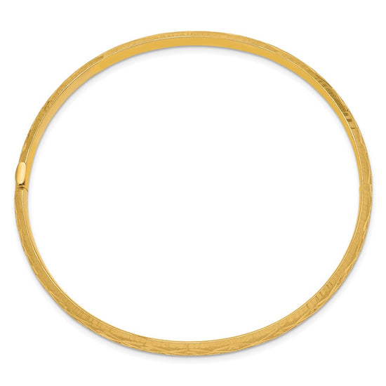 Gold Diamond-Cut Fancy Hinged Bangles