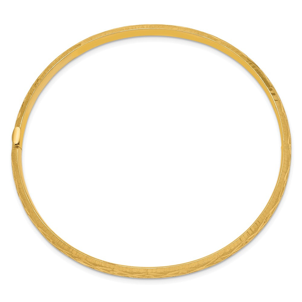 Gold Diamond-Cut Fancy Hinged Bangles