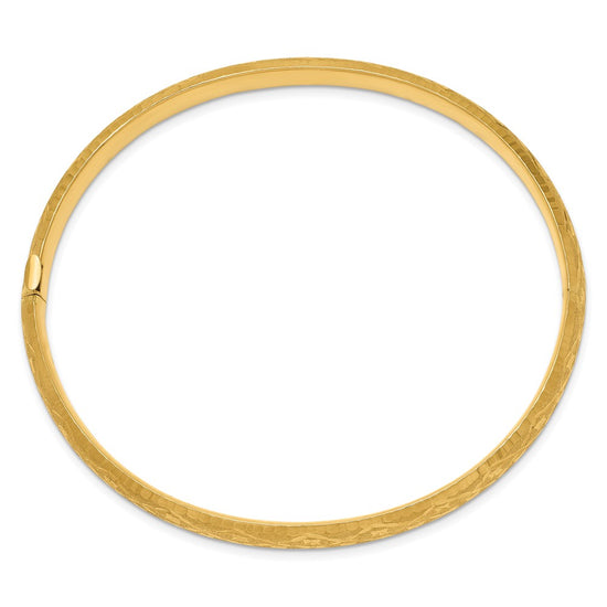 Gold Diamond-Cut Fancy Hinged Bangles