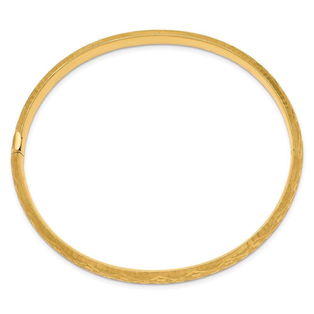 Gold Diamond-Cut Fancy Hinged Bangles