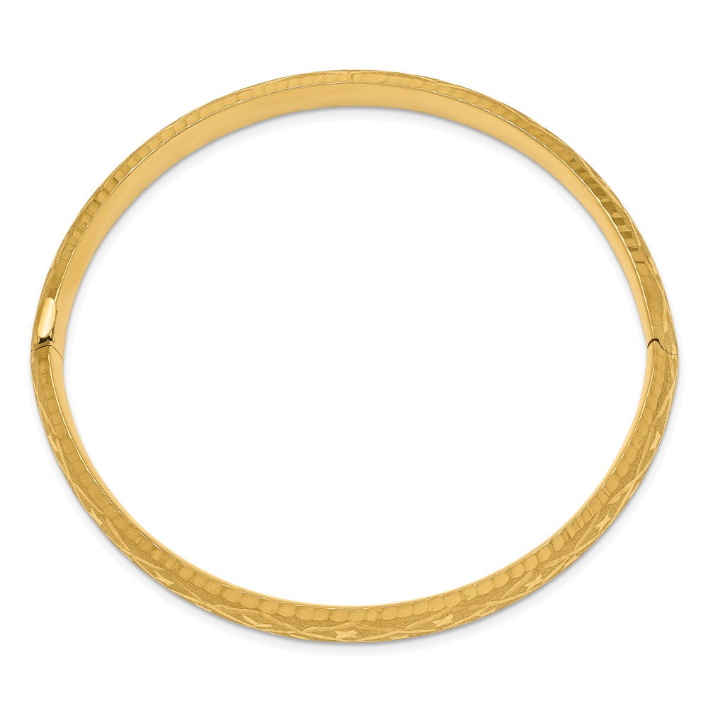 Gold Diamond-Cut Fancy Hinged Bangles