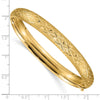 Gold Diamond-Cut Fancy Hinged Bangles