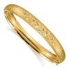 Gold Diamond-Cut Fancy Hinged Bangles