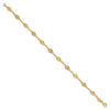 10k Polished and Lasered Spiral Link 7.25in Bracelet