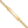 Semi-solid Anchor Link ID Bracelets