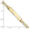 10k Semi-solid Curb Link ID Bracelet