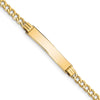 10k Semi-solid Curb Link ID Bracelet
