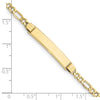 10k Semi-solid Figaro Link ID Bracelet
