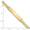 10k Semi-solid Curb Link ID Bracelet