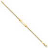 10k Polished Semi-Solid Chain/Solid Plate Cuban Link 20x4.5mm Plate 5.5 inch Baby/Child ID Bracelet