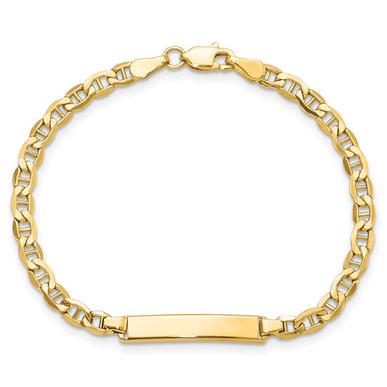 Semi-solid Anchor Link ID Bracelets