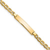 Semi-solid Anchor Link ID Bracelets