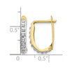 Gold Diamond Fascination Hinged Hoop Earrings