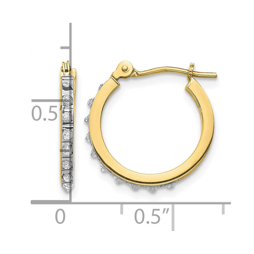 Gold Diamond Fascination Hoop Earrings