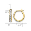 Gold Diamond Fascination Hinged Hoop Earrings