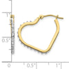 Gold Diamond Fascination Heart Hoop Earrings