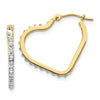 Gold Diamond Fascination Heart Hoop Earrings