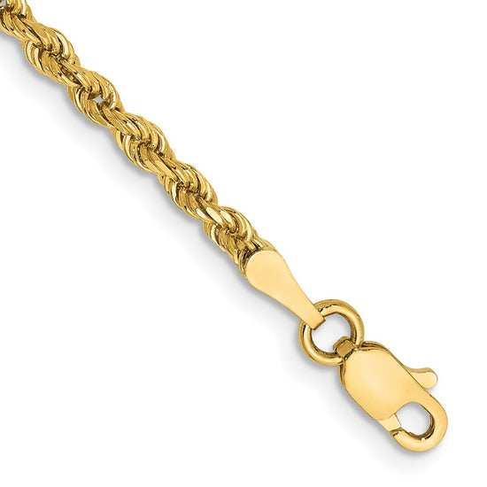 Gold (10K & 14K) Semi-Solid Diamond-Cut Rope Chains