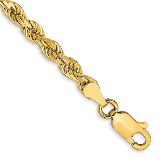 Gold (10K & 14K) Semi-Solid Diamond-Cut Rope Chains