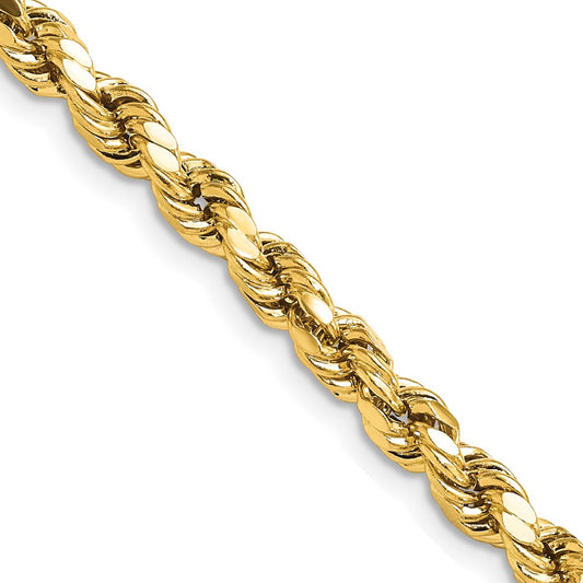 Gold (10K & 14K) Semi-Solid Diamond-Cut Rope Chains