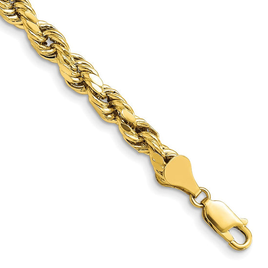 Gold (10K & 14K) Semi-Solid Diamond-Cut Rope Chains