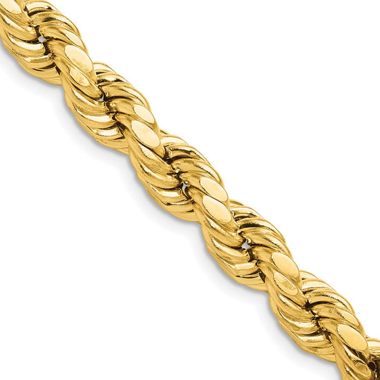 Gold (10K & 14K) Semi-Solid Diamond-Cut Rope Chains