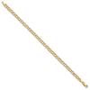 10k 4mm Hollow Double Link 8 inch Charm Bracelet