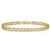 10k 4mm Hollow Double Link 8 inch Charm Bracelet