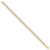 10k 5mm Hollow Double Link 8 inch Charm Bracelet