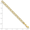 10k 5mm Hollow Double Link 8 inch Charm Bracelet