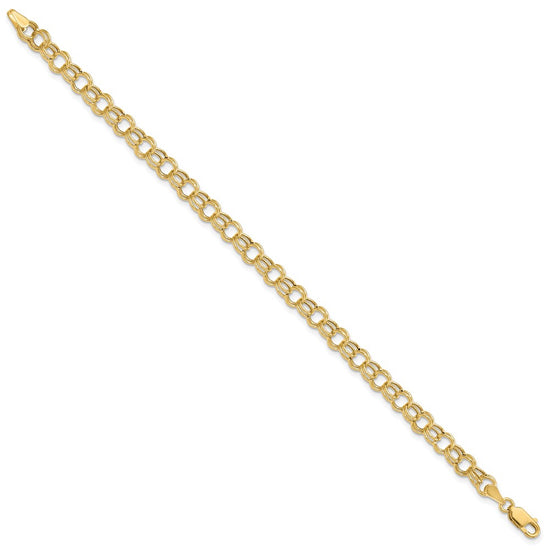 Gold Double Link Charm Bracelets