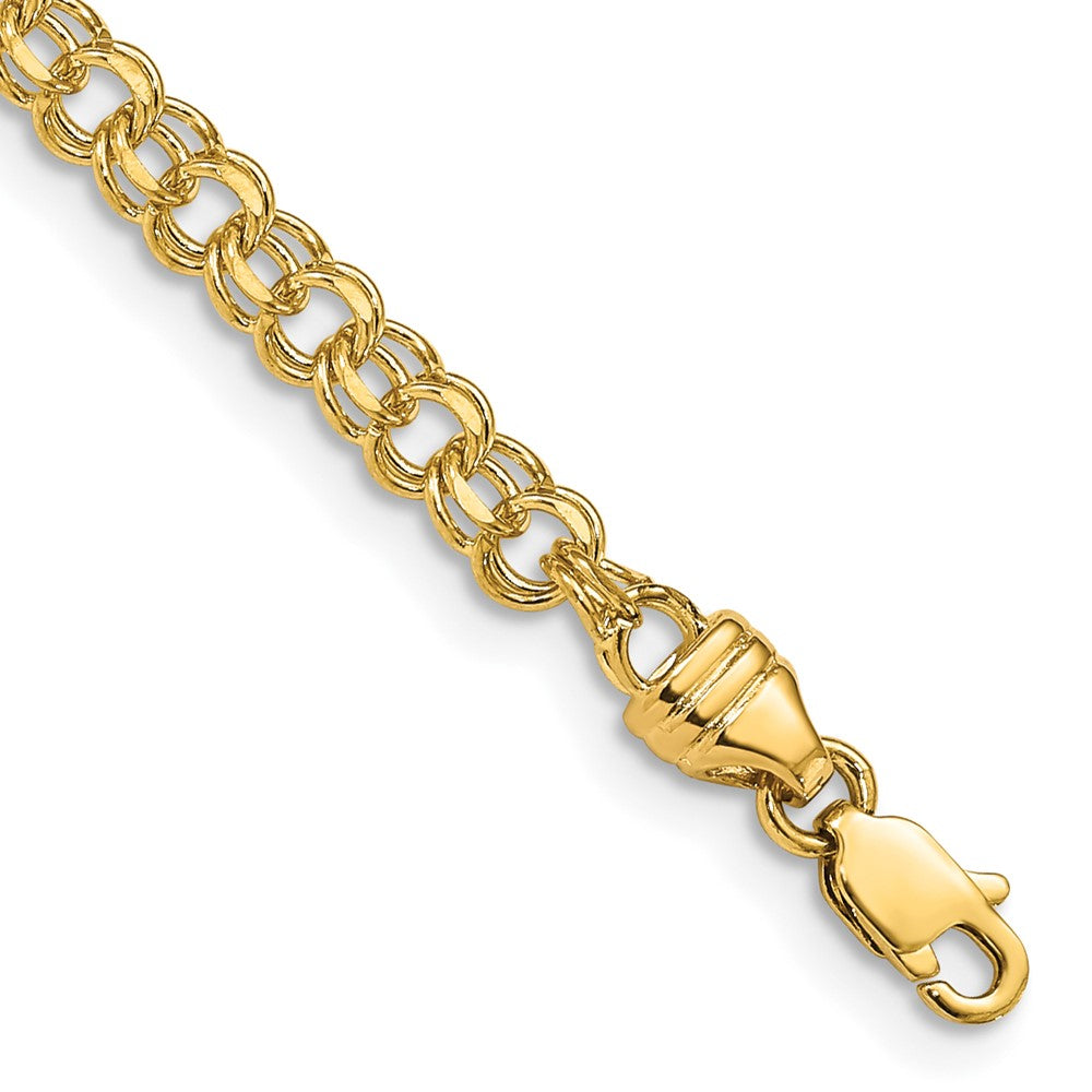 Gold Heavy Double Link Charm Bracelets