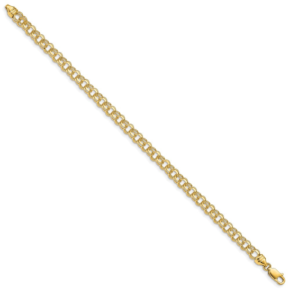 Gold Heavy Double Link Charm Bracelets