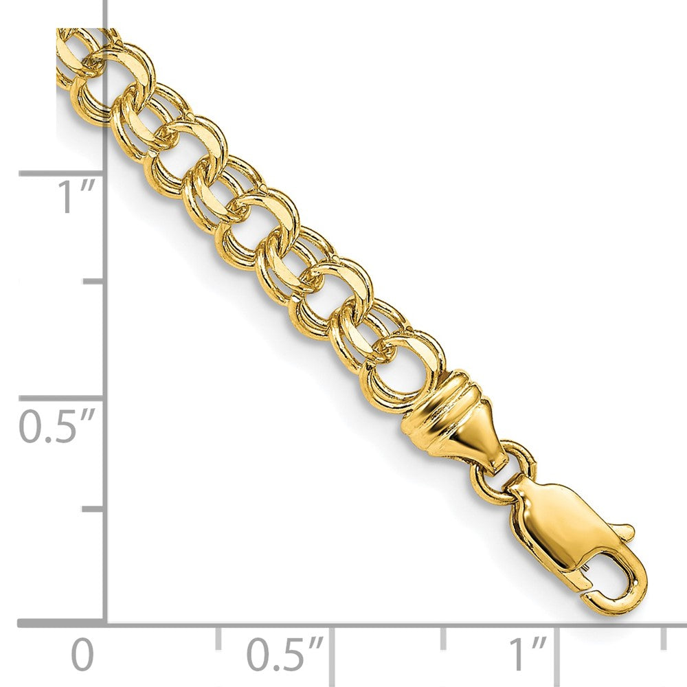 Gold Heavy Double Link Charm Bracelets
