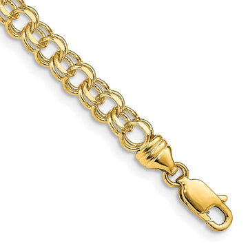 Gold Heavy Double Link Charm Bracelets