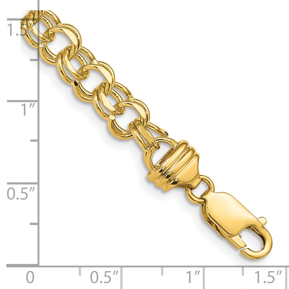 Gold Heavy Double Link Charm Bracelets