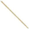 10k 4.5mm Hollow Diamond-cut Double Link 8 inch Charm Bracelet