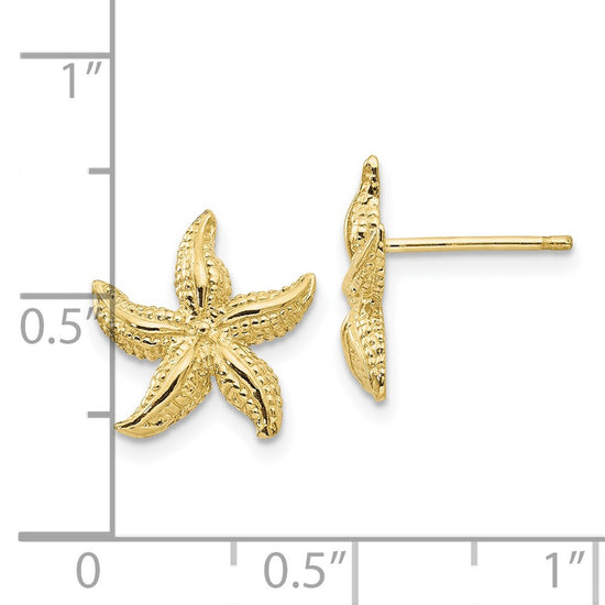 Gold Starfish Post Earrings