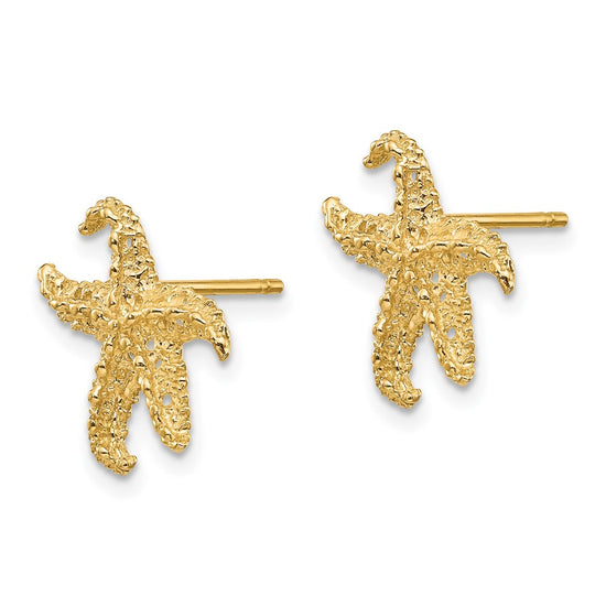Gold Starfish Post Earrings