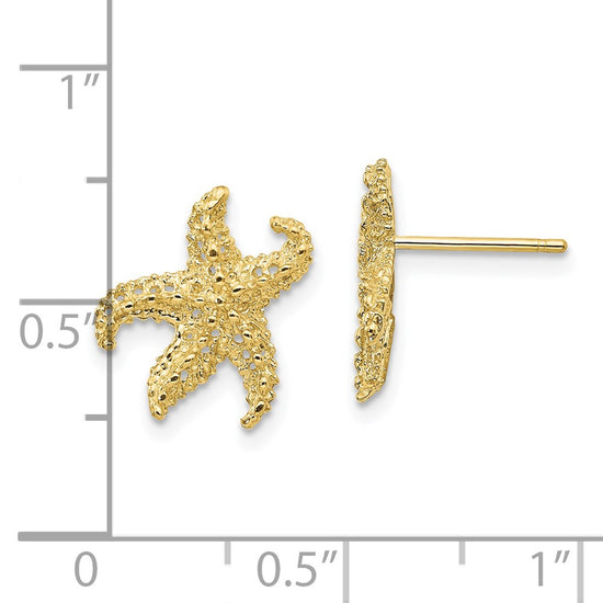 Gold Starfish Post Earrings