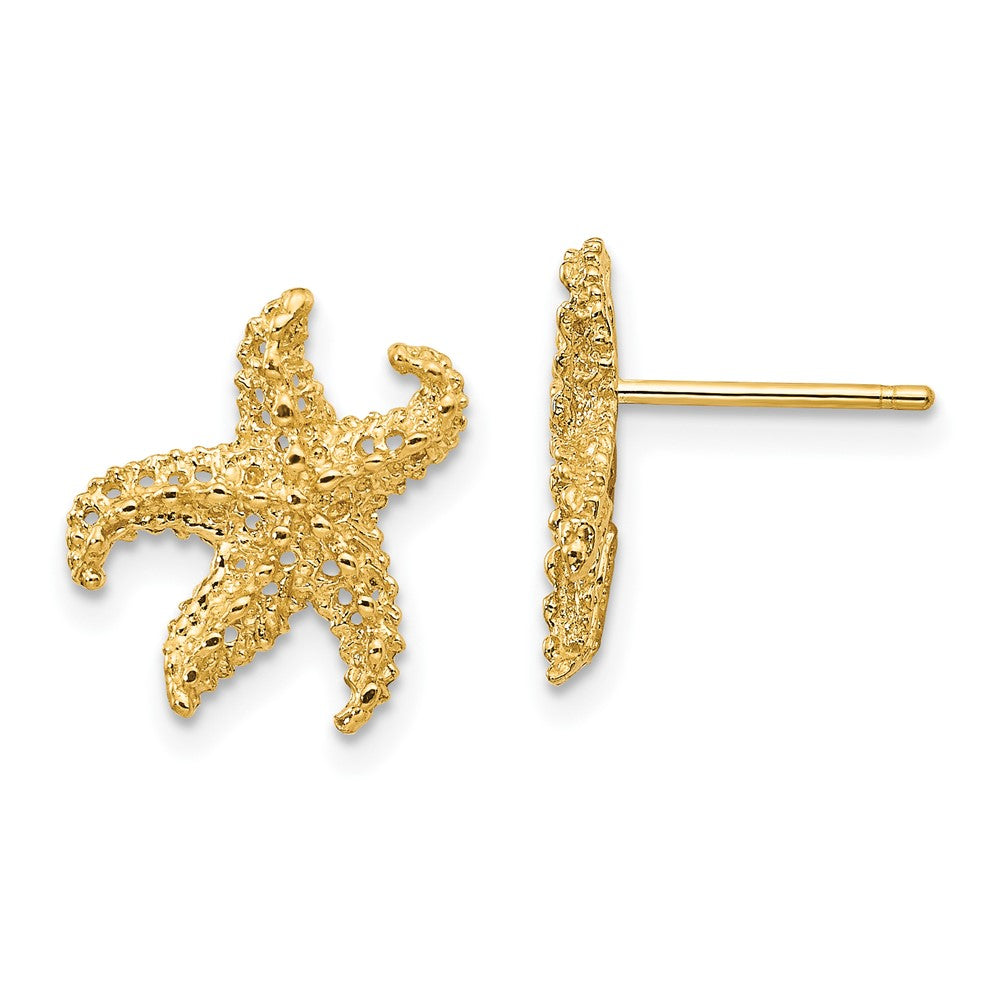 Gold Starfish Post Earrings