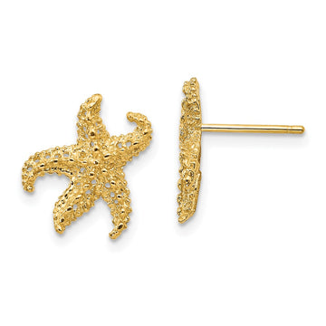 Gold Starfish Post Earrings