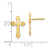 10k Budded Cross Earring