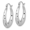 3.5mm Gold Polish Diamond-cut Graduating Hoop Earrings