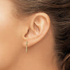 10K CZ Bar Dangle Post Earrings