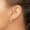 Gold CZ Hoop Earrings
