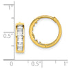 Gold CZ Hoop Earrings