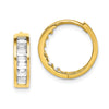 Gold CZ Hoop Earrings