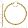 2.95mm Gold Diamond-Cut Rope Hoop Earrings